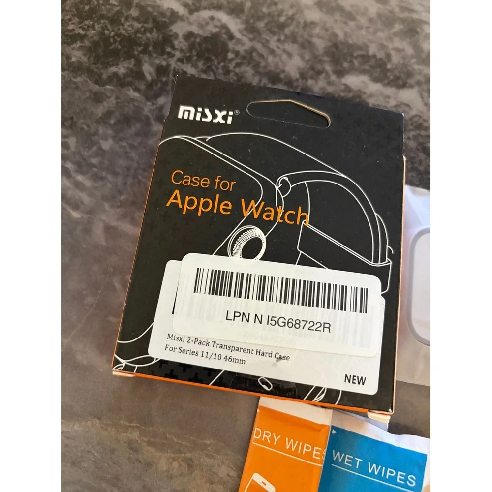 Misxi 2-Pack Transparent Hard Case for Apple Watch Series 11 10 46mm Clear Cover